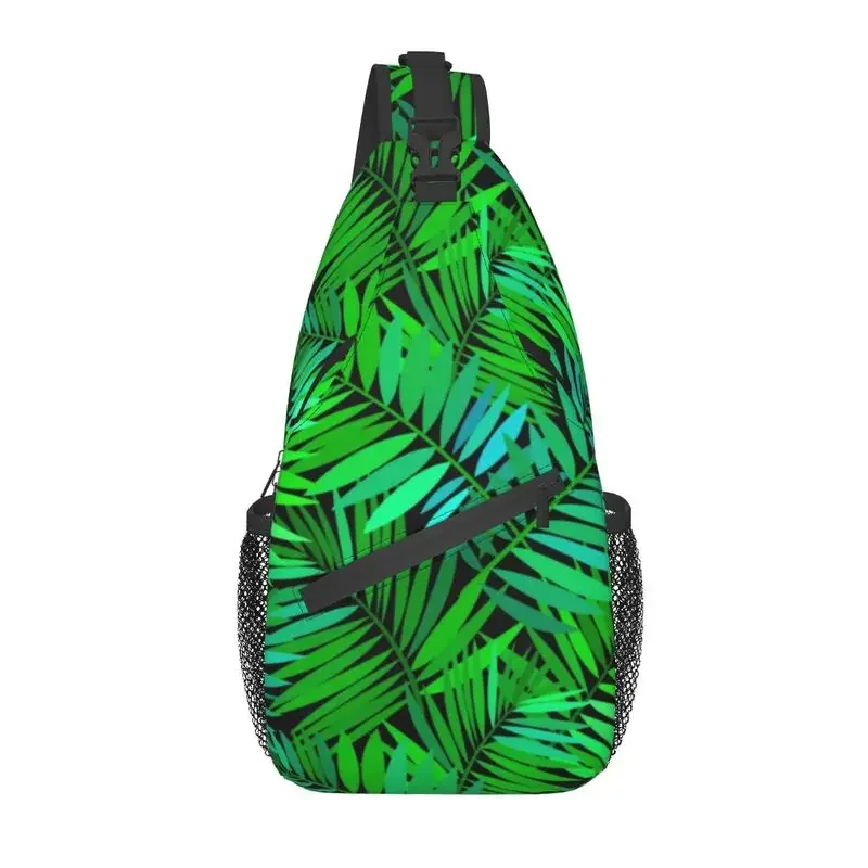 Рюкзак через плечо с тропическими растениями мужской рюкзак на заказ зеленого