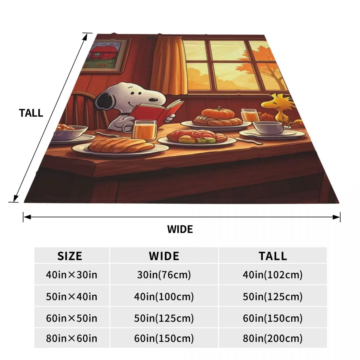 Snoppy Leisure Life Мягкое теплое одеяло Плюшевое для пикника Графический диван Стул