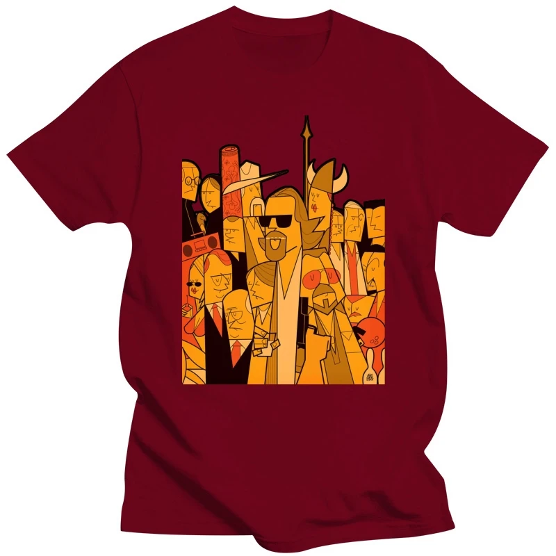 Футболка с забавным фильмом Большой Лебовски мужская футболка принтом коротким