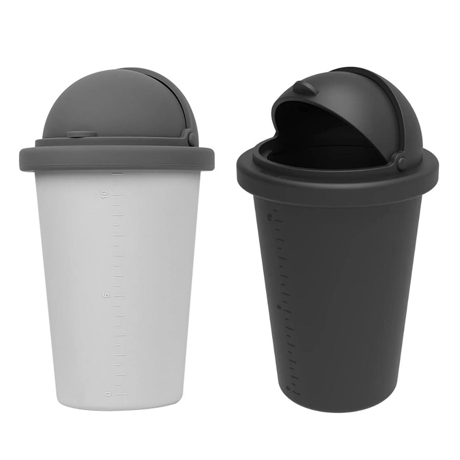 

Car Trash Can Dustbin Garbage Mini Can Mini Car Accessories With Lid Small Accessories For Storage And Organization Black/Grey