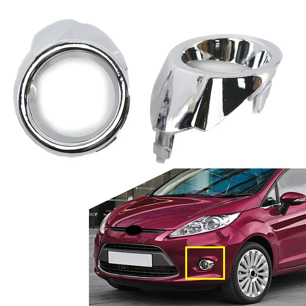 2 шт./пара хромированный передний бампер автомобиля противотуманная фара рамка