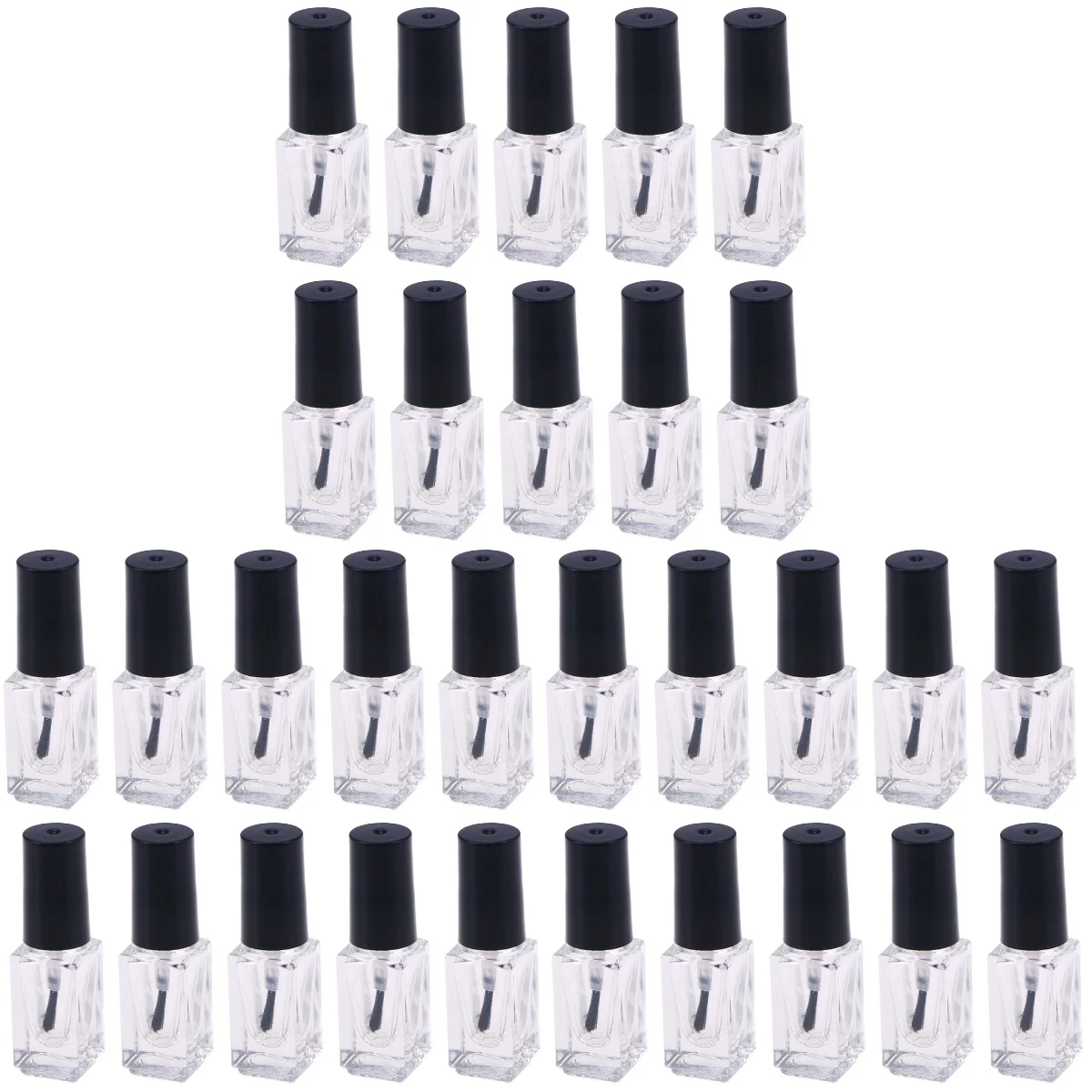 

60 Pcs Glass Nail Polish Bottles Empty Bottles Nail Polish Square Shaped Container 5ML for Nail Art