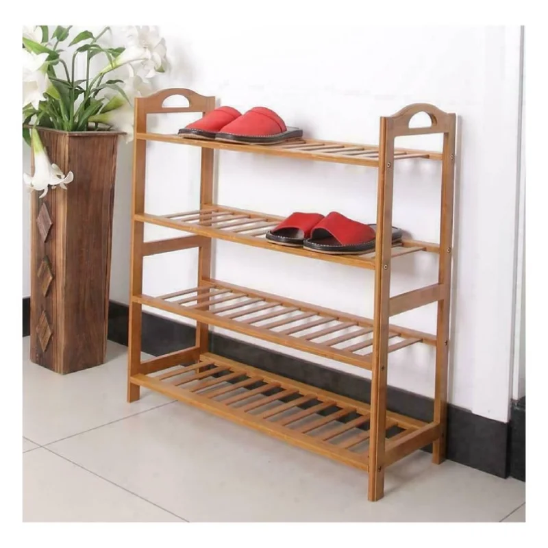 

Unfinished Natural Wooden Shoe Rack