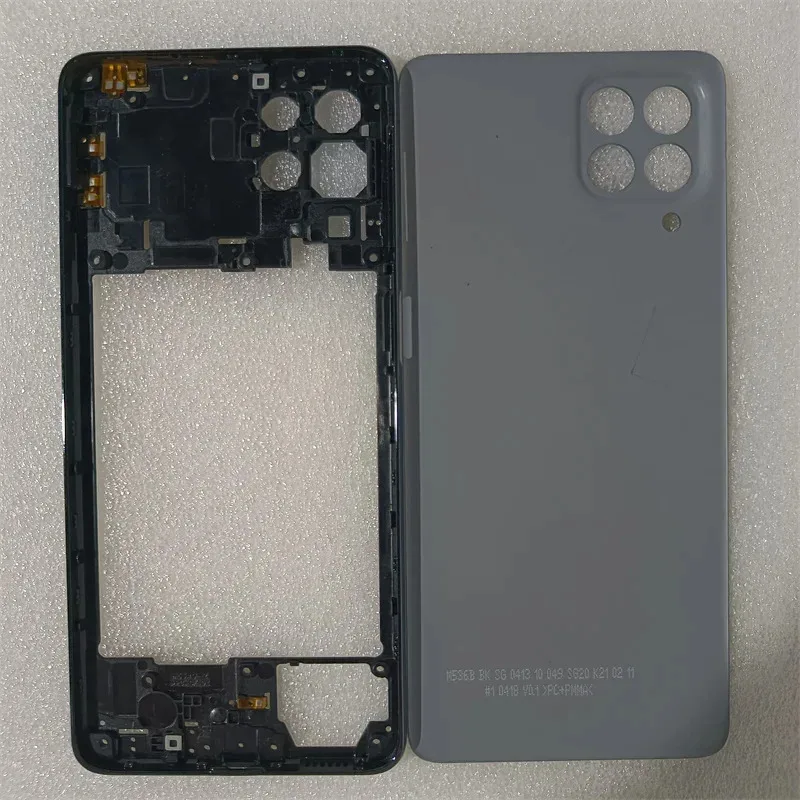 Фото Новинка для Samsung Galaxy M53 5G M536, задняя крышка, корпус телефона, средняя рамка, клейкая наклейка для аккумулятора, запасные части №1