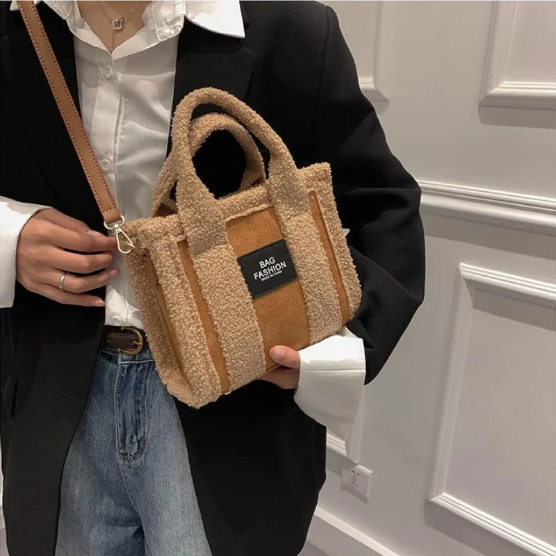 

Женская сумка-тоут, брендовая сумка через плечо из искусственной замши, женские маленькие сумки-шопперы через плечо для женщин 2023