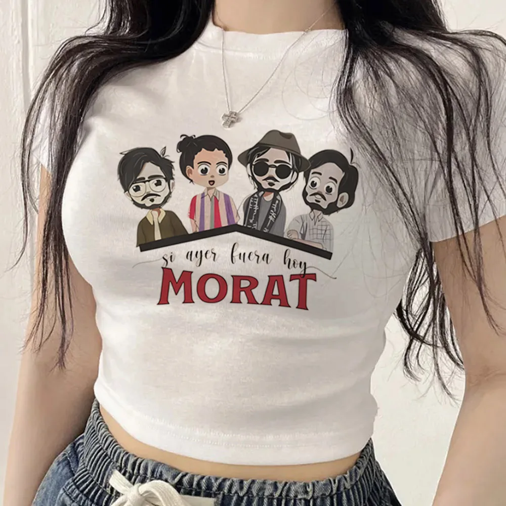 Фото Укороченный топ Morat для подростков в стиле гранж, милая футболка с графическим принтом в стиле стритвир, хараджуку, летняя одежда №3