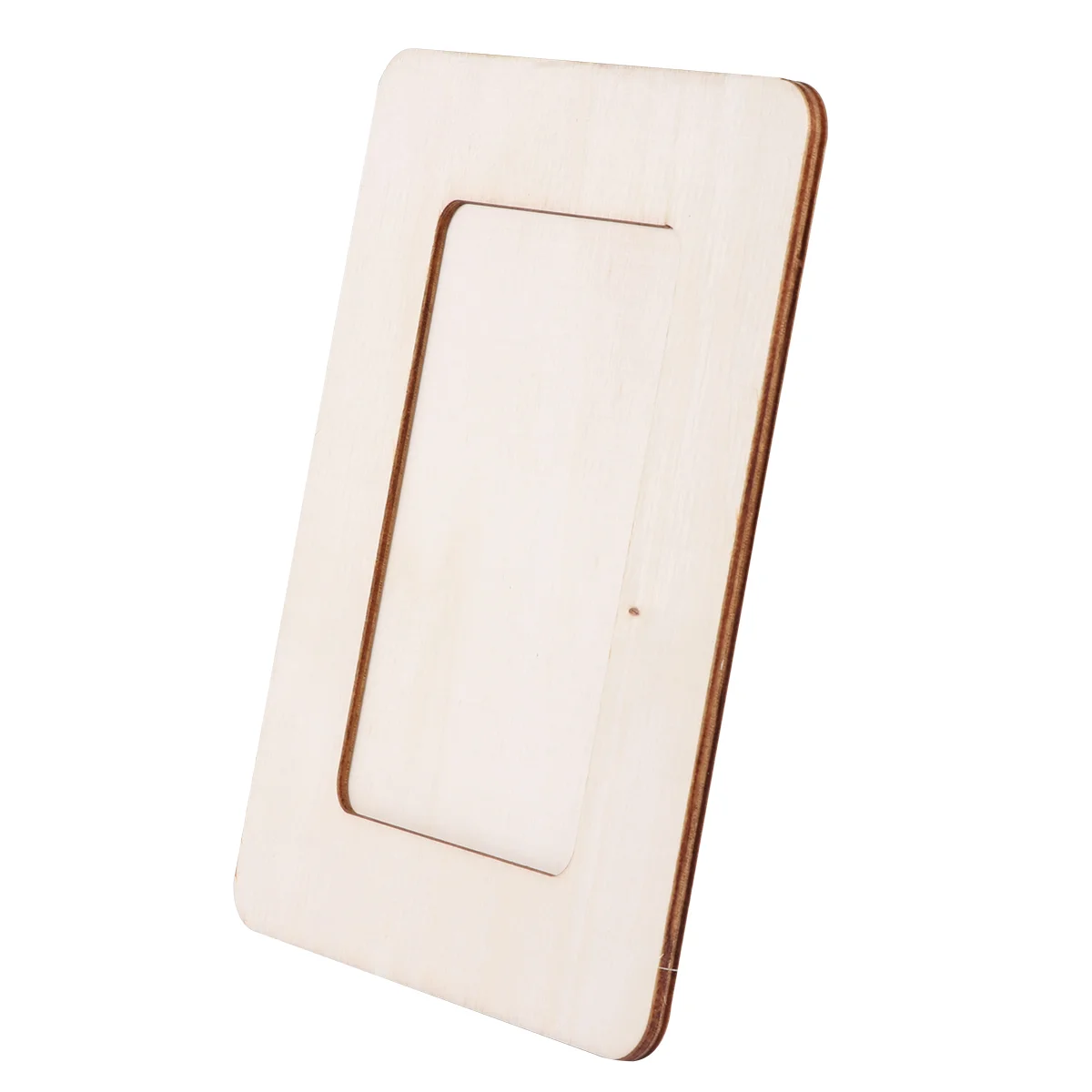 

4pcs 6 Inches Unfinished Wooden Photo Frame Blank DIY Painting Picture Frame Art Decor Pictures Organizer