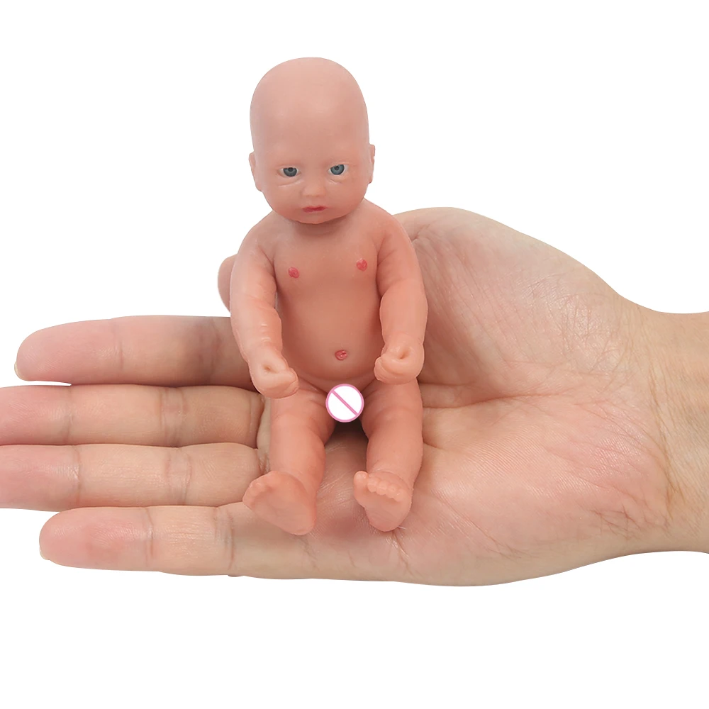 

IVITA WB1736MN 12cm 70g 100% Silicone Reborn Baby Doll 3 Colors Eyes Choices Skeleton Mini Toys for Children Christmas Gift