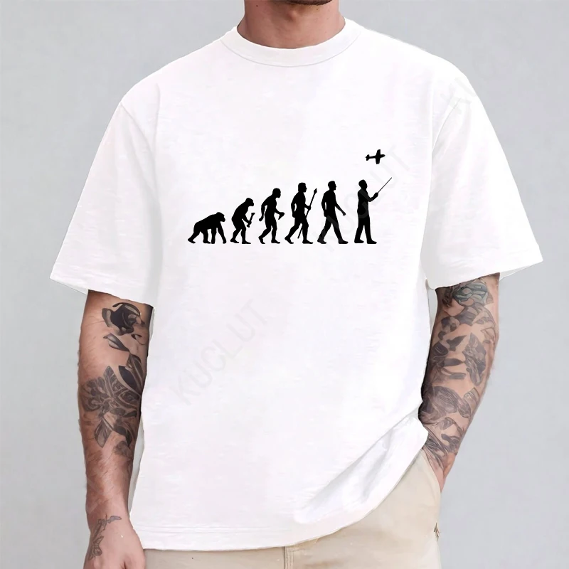 Футболка с принтом Evolution Drone Pilot для мужчин модная повседневная свободная
