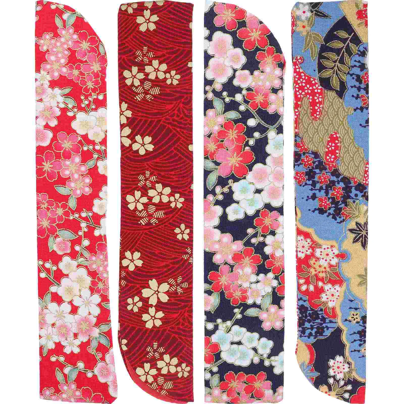

4Pcs Chinese Hand Fan Storage Bag Handheld Fan Wrapping Bag Storage Pouch