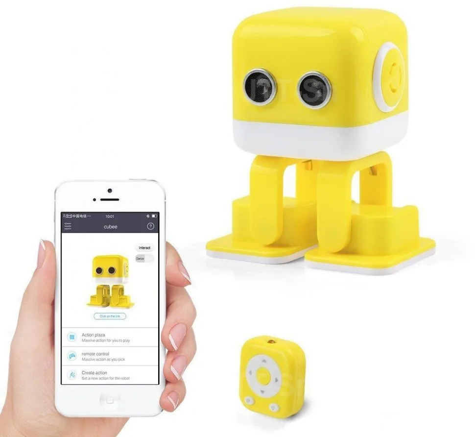 Интеллектуальный танцующий робот WLtoys Cubee F9 Yellow APP WLT F9|Роботы и животные с ДУ| |
