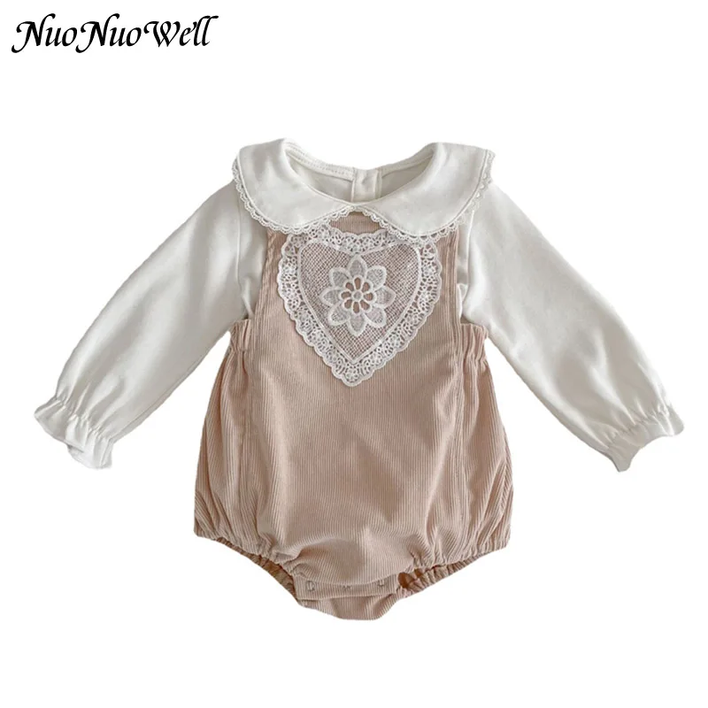 Baby Girl Clothes Spring Infant Clothes Newborn Jacket Romper Baby Girl Romper Knitted Hollow Pattern Sweater 2 Piece Suit Sets