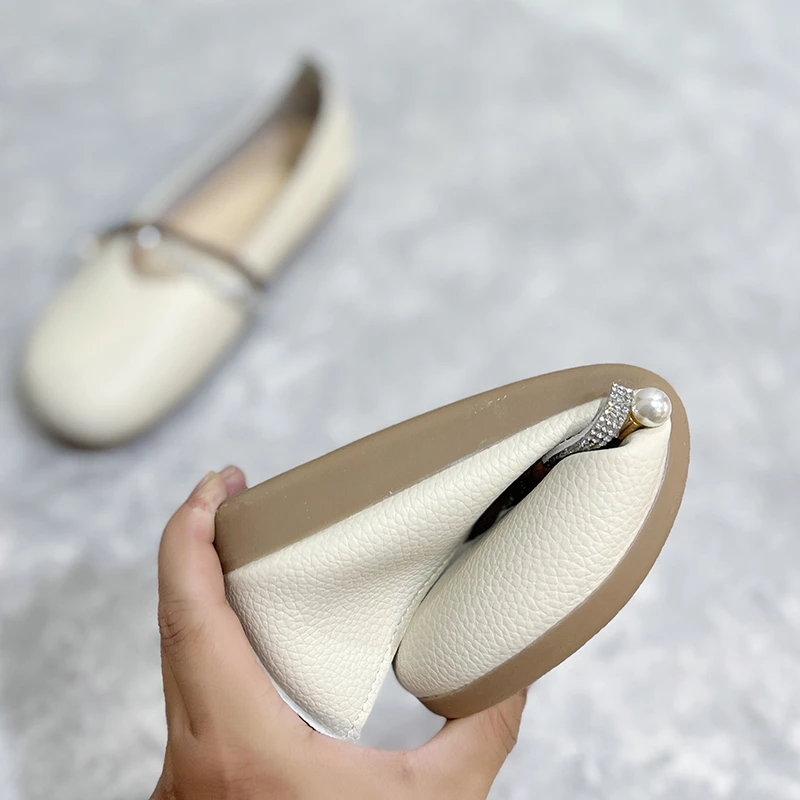 Summer Women's Shoes Genuine Leather  Mother's Shoes Soft Bottom Comfortable Loafers Women Work Shoes Comfortable for Work