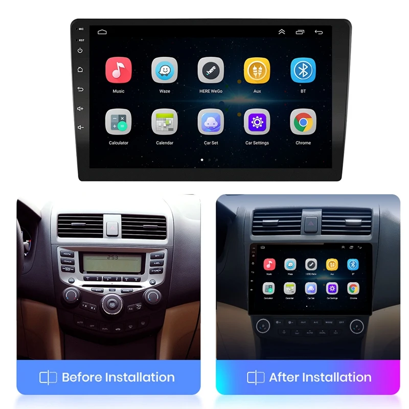 

9Inch Android 9.1 Car Radio 1024X600 GPS Navigation Bluetooth USB Player 1G DDR3 + 16G NAND Memory Flash