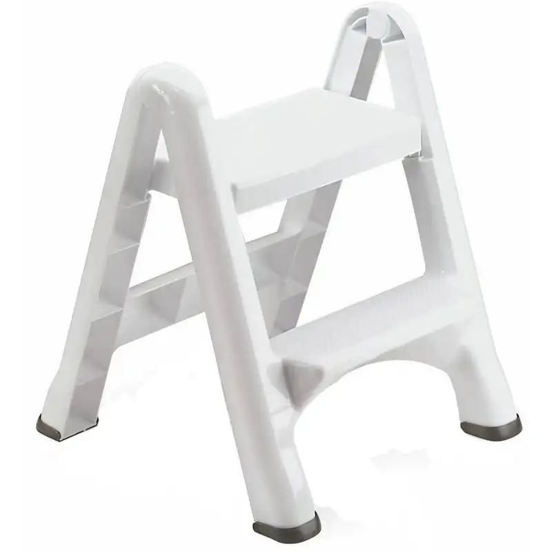 

EZ Step Folding 2-Step Stool, White For Home