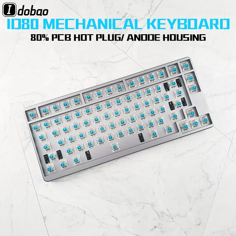 

NEW QI ID80 RGB Backlight Mechanical Keyboard QMK Program Custom Clavier Gamer 80 Keys For Tablet Pc Gamer Personnalisable