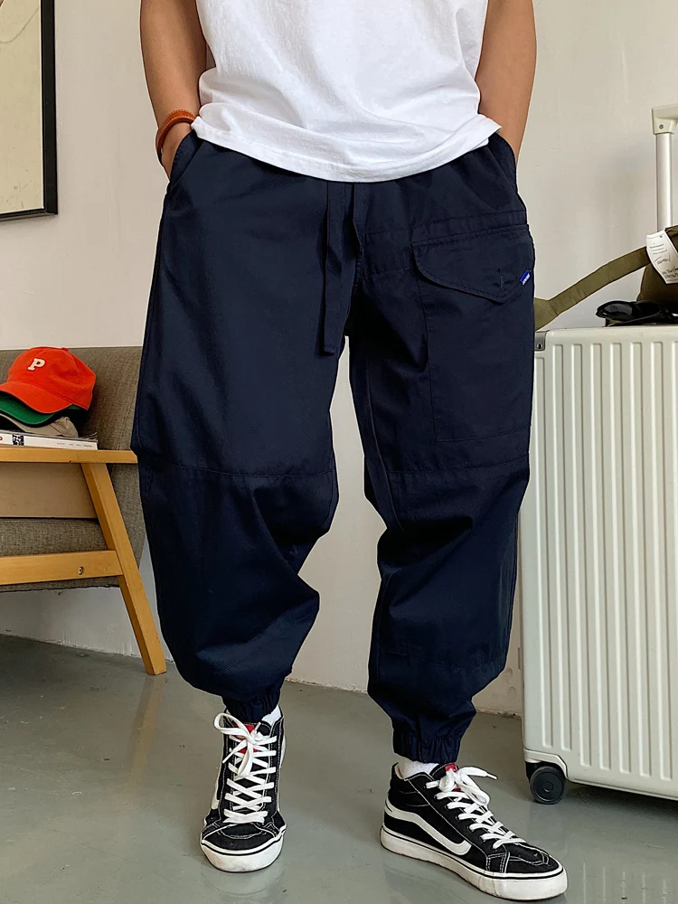 Уличная одежда в Корейском стиле свободные штаны для бега тонкие повседневные