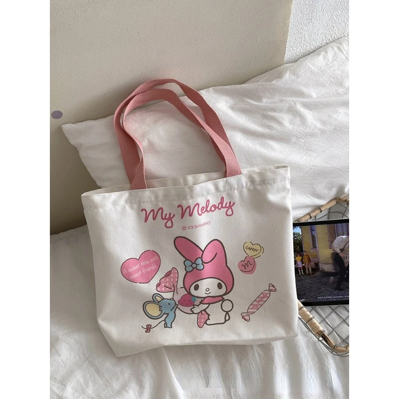 Холщовая Сумка для покупок Sanrio милая портативная и полезная вместительная сумка