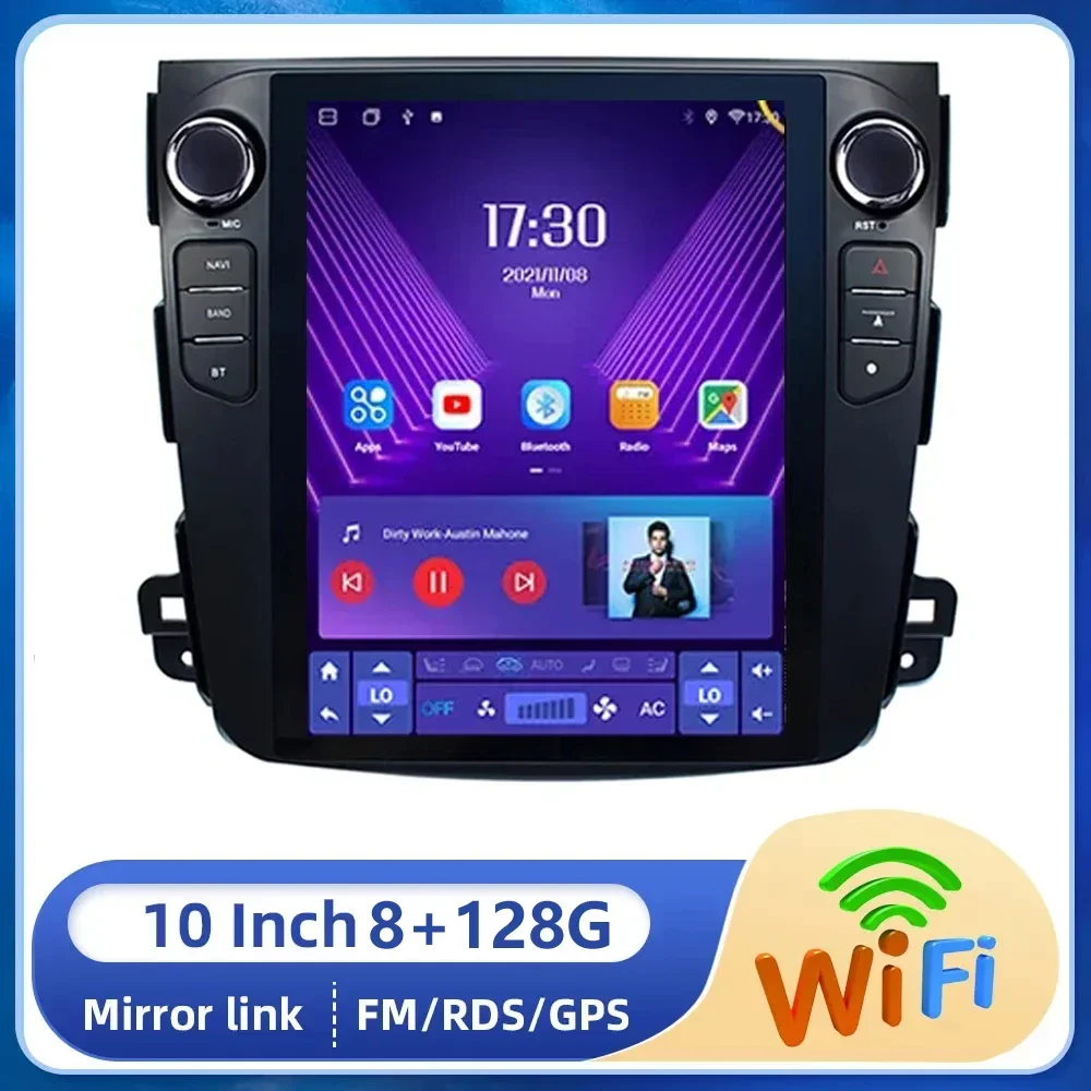 Автомобильный радиоприемник 4G Android 14.0 для Mitsubishi Outlander Xl 2 2008-2012 мультимедийный