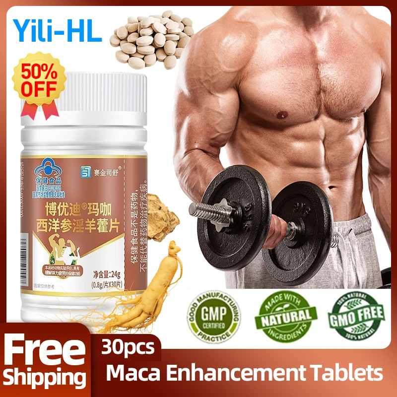 

Male Enhancement Tablets Male Enhance Endurance Supplement Maca Ginseng Epimedium Pills Men Enhancing Enlargement Energy Booster