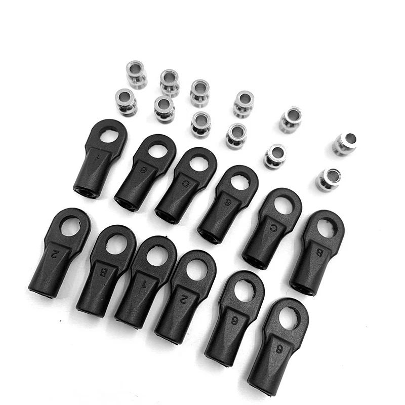 

12pcs Link Rod Ends with Hollow Balls Ball Joint 5347 for Traxxas Bandit Rustler Stampede Slash 2WD Drag Slash Revo Summit Parts