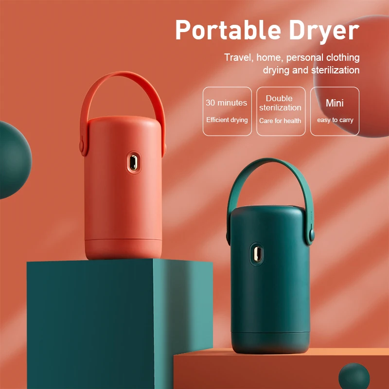 

Portable Travel Mini Dryer Machine For Clothes Underwear Premium Household Negative Ion Disinfection Machine Travel Accessories