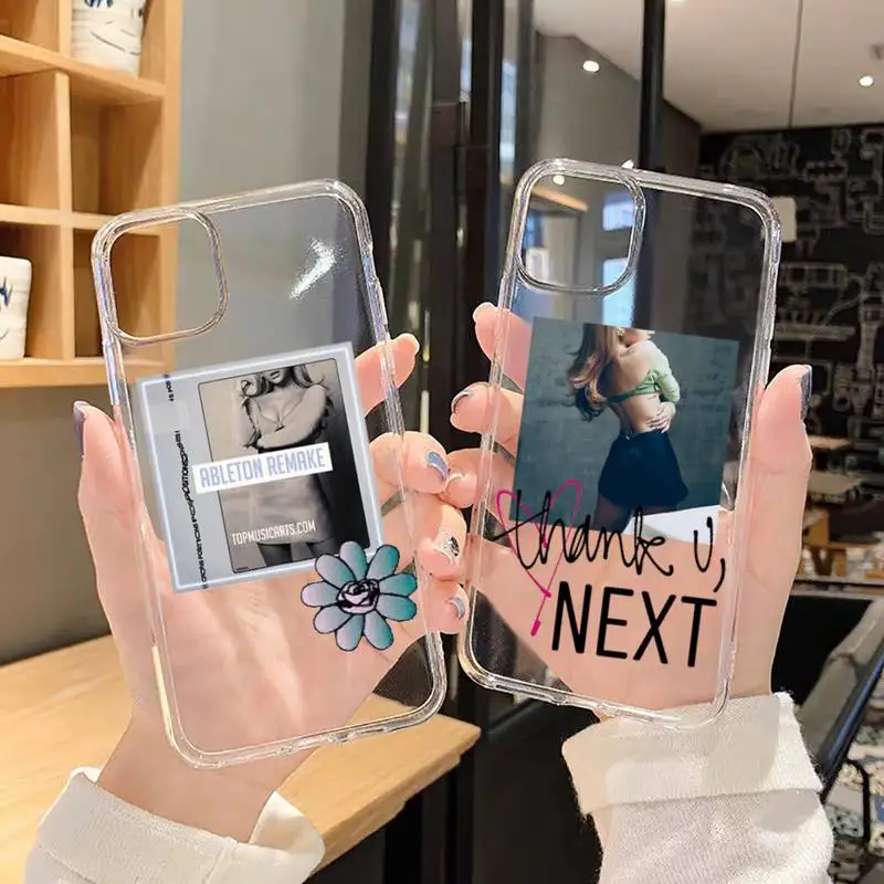 

Actor Ariana Singer Grandes Phone Case For iphone 13 12 11 8 7 plus mini x xs xr pro max Transparent soft