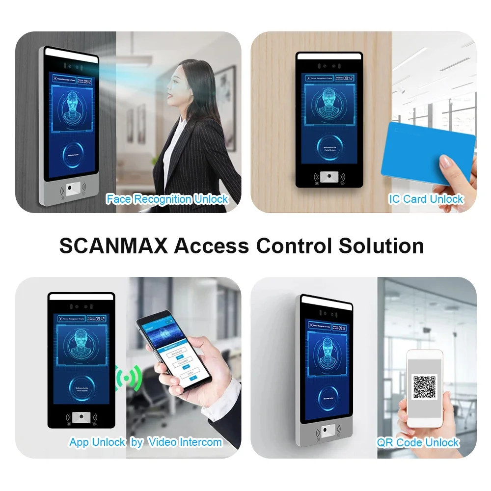 Бинокулярная камера Scanmax Android11 устройство распознавания лиц Rfid система контроля