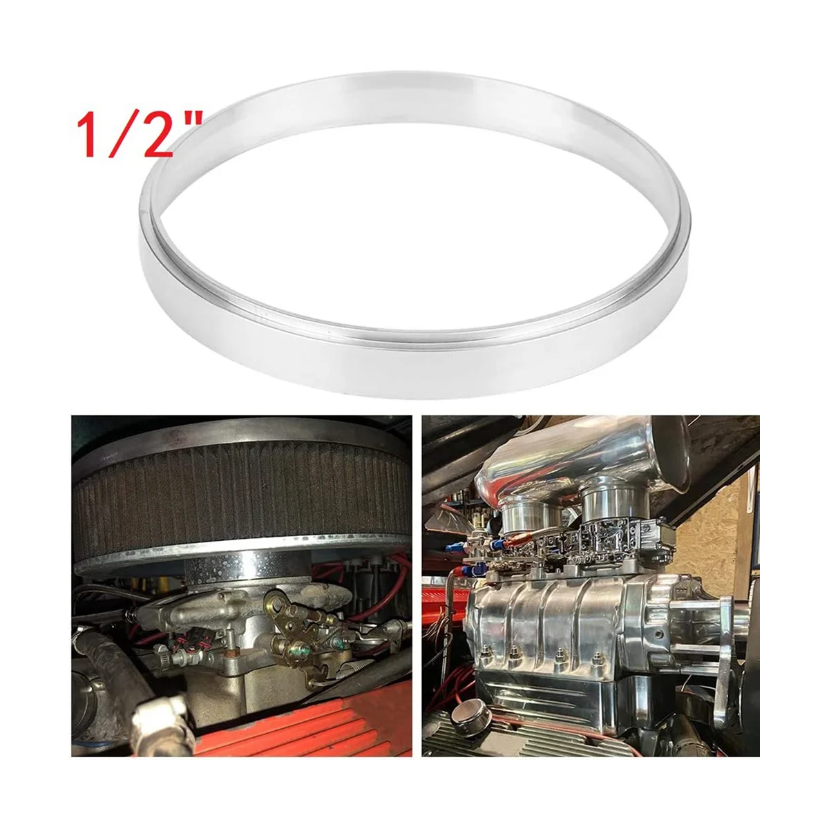 

Алюминиевая прокладка для воздухоочистителя 1/2 дюйма подходит для Edelbrock Holley Riser SBC BBC 350