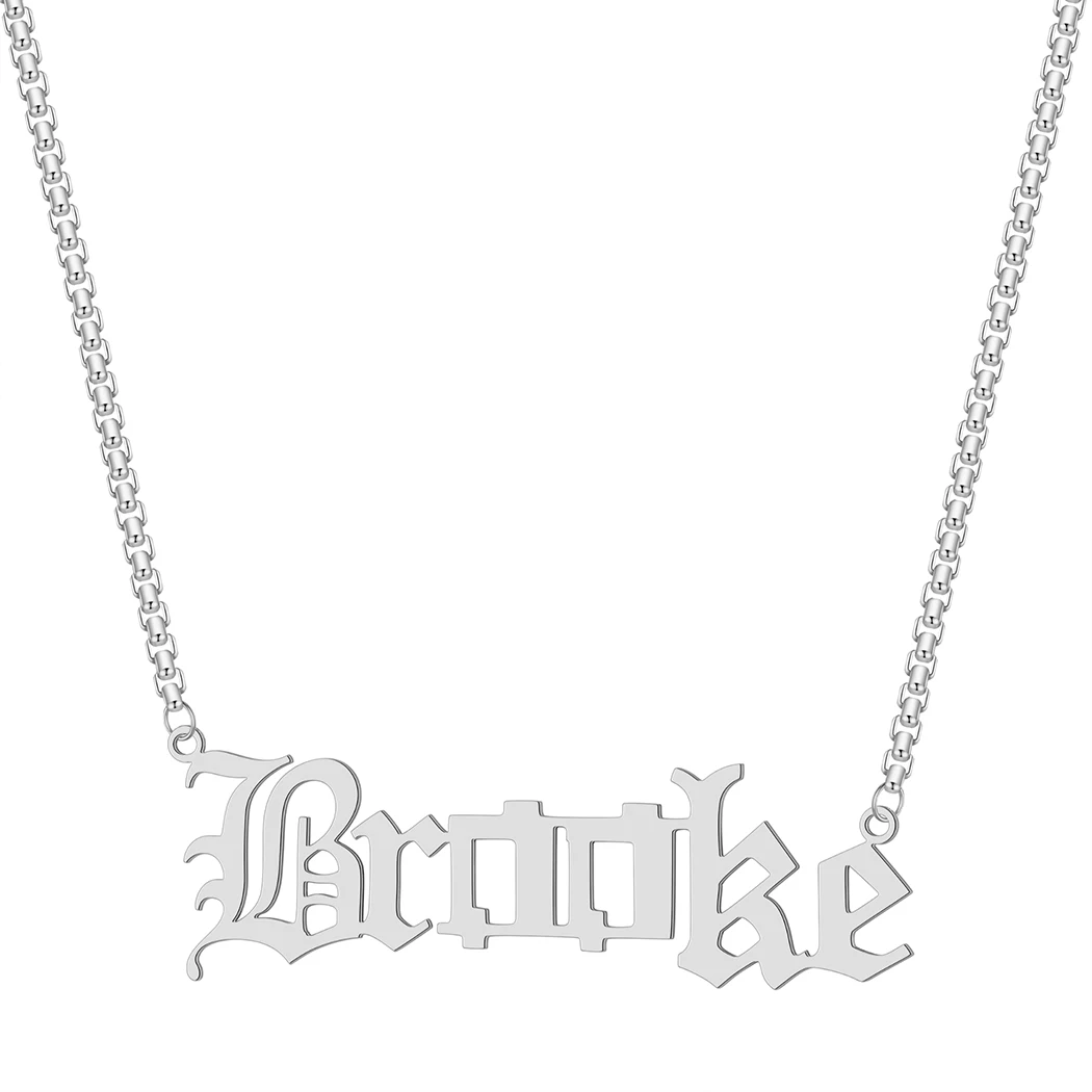 

Индивидуальное ожерелье с подвеской с именем для мужчин и женщин, подарок вечерние нержавеющей стали