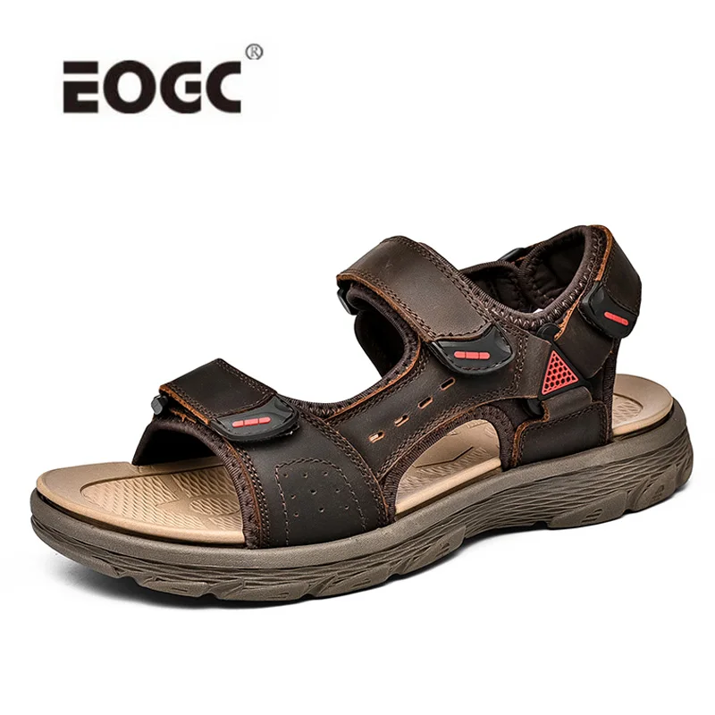 

Large Size Men Sandals Genuine Leather Outdoor Beach Summer Shoes Men Comfort Designer Slippers Sandals Shoes