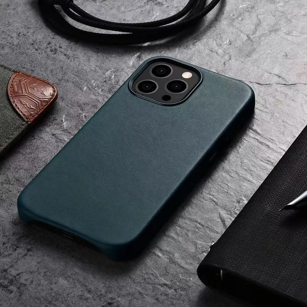 

Case For IPhone 13 Pro Max Real Skin Business Case For IPhone 14 Pro Max Magnetic Charging Phone Back Cover Best Free shipping