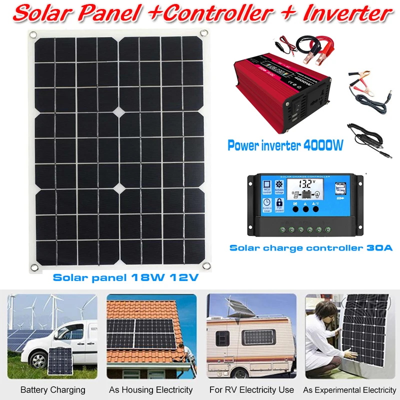 Автомобильная система солнечной панели инвертор мощности от 12 В до 110/220