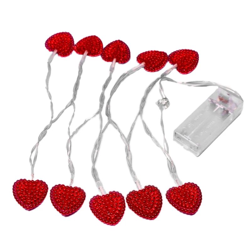 

Love Heart Shaped String Lights Bedroom Lights Decorations 10 LEDs,Valentine's Day Fairy Lights String for Party Wedding