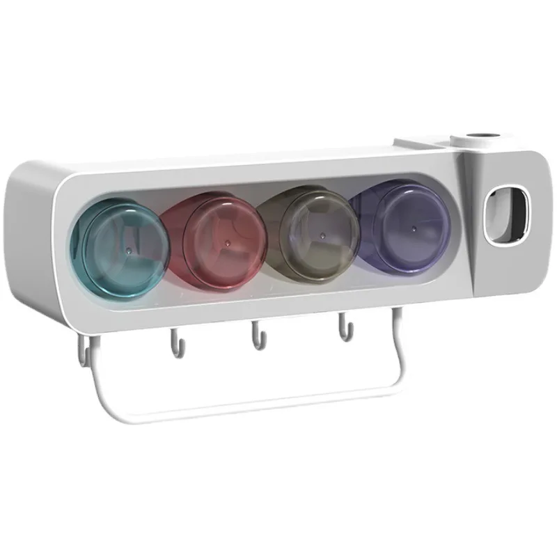 

Диспенсер для зубной пасты, многофункциональный большой лоток для хранения, с настенным креплением, для зубных щеток, для ванной комнаты, инвертированный