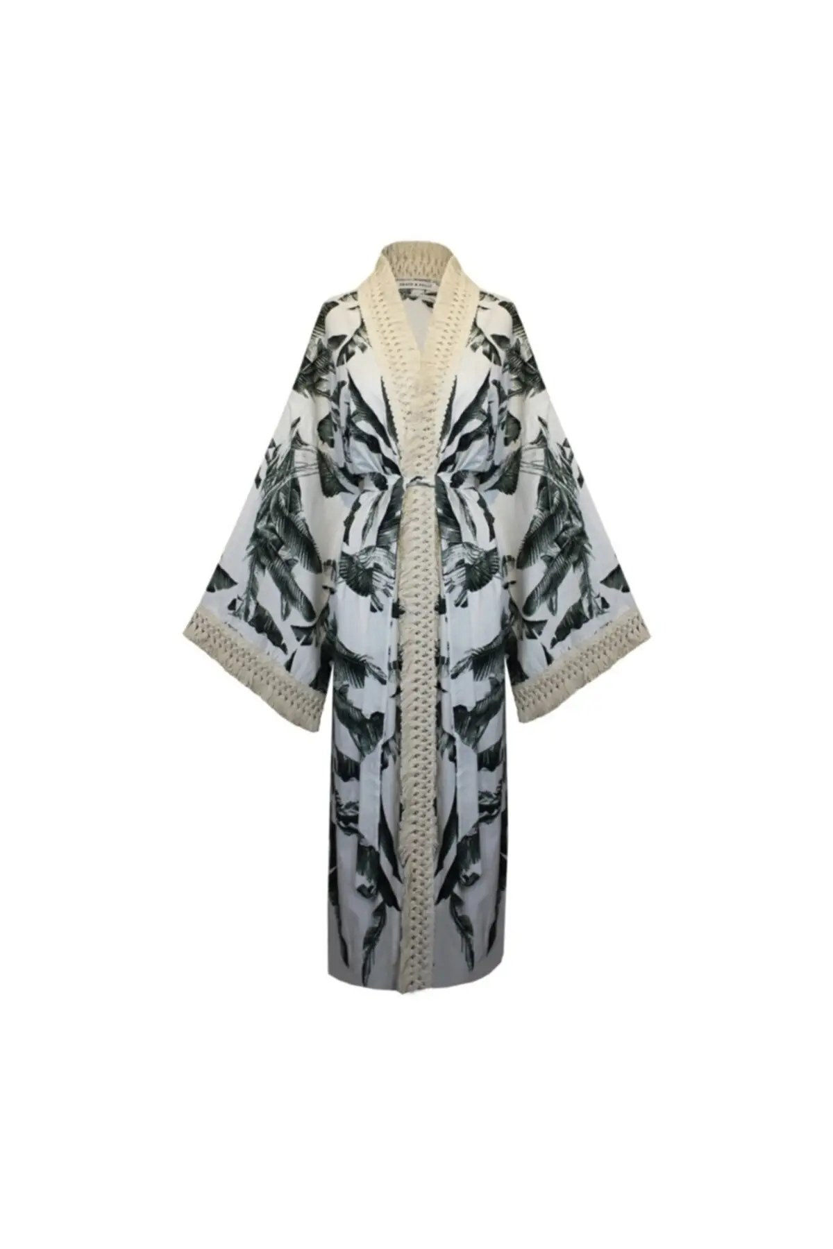 

Women's Kimono Tropical Patterned Kimono Fashion Bathrobe For Ladies Modest Caftan Robe Dressing Gown For Women