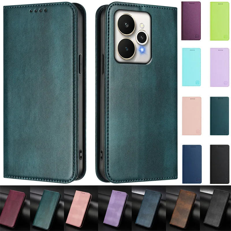 Фото Магнитный чехол Fundas Realme 15/15T/15Pro для Realme 15 Pro, кожаный чехол-бумажник Capa для Realme 15T 15 Pro, задняя крышка телефона Coque №1