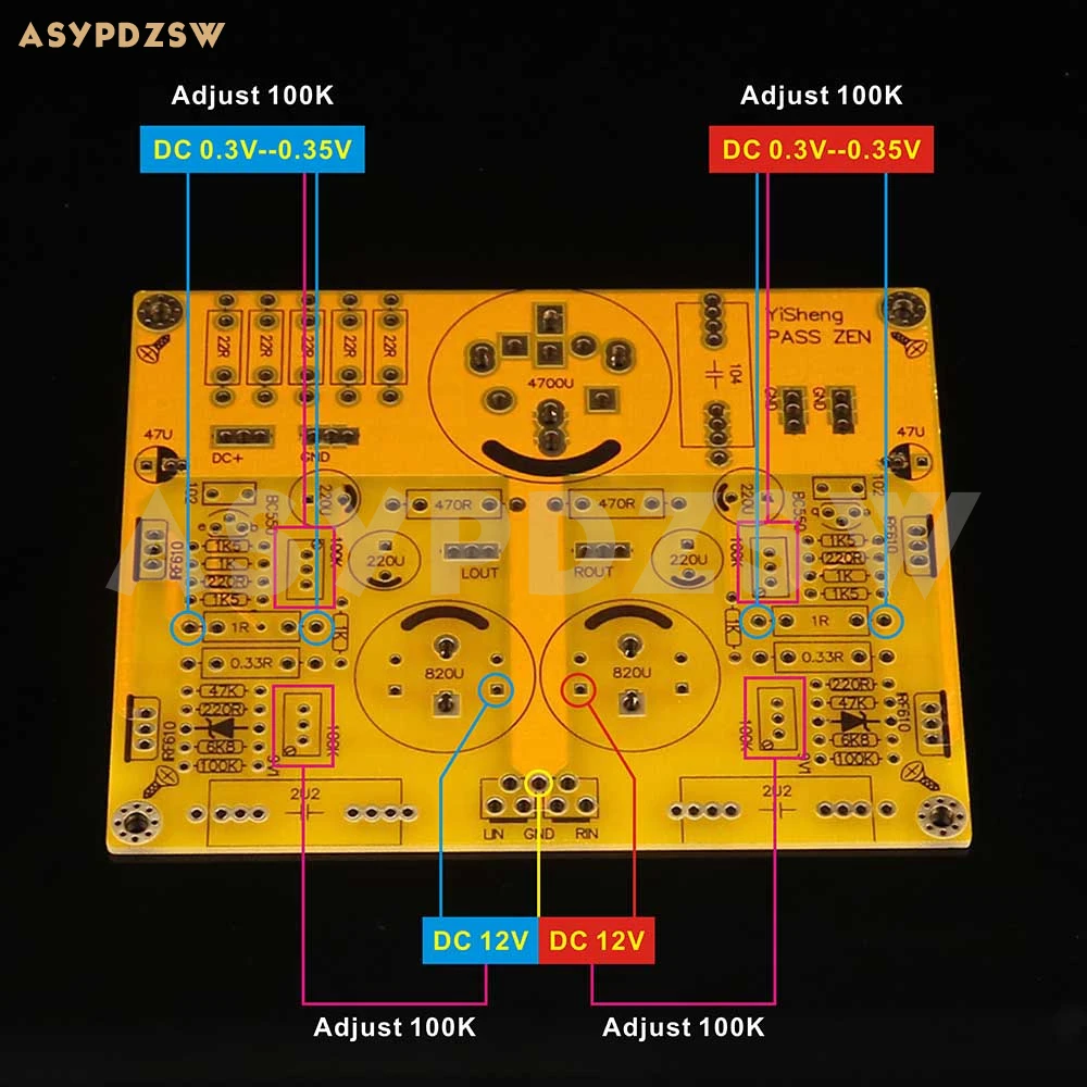 

PASS ZEN Single-Ended Class A Headphone amplifier/Small Desktop Power amplifier bare PCB 5W+5W