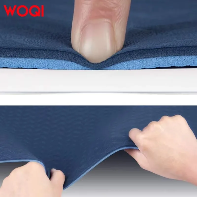 YTYIN WOQI: Хит продаж! Нескользящий двухслойный экологичный коврик для йоги и пилатеса из TPE, 8 мм, с текстурированной нескользящей поверхностью (art.: 3920dcc3c084f) - 3920dcc3c084f