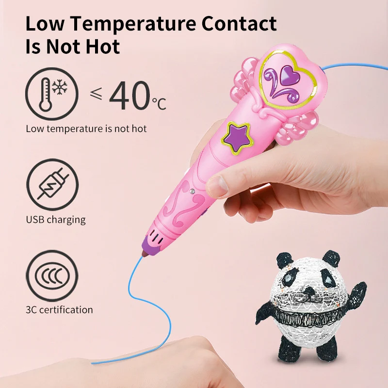 Беспроводная 3d-ручка низкотемпературные 3d-ручки для печати 3d-карандаш рисования