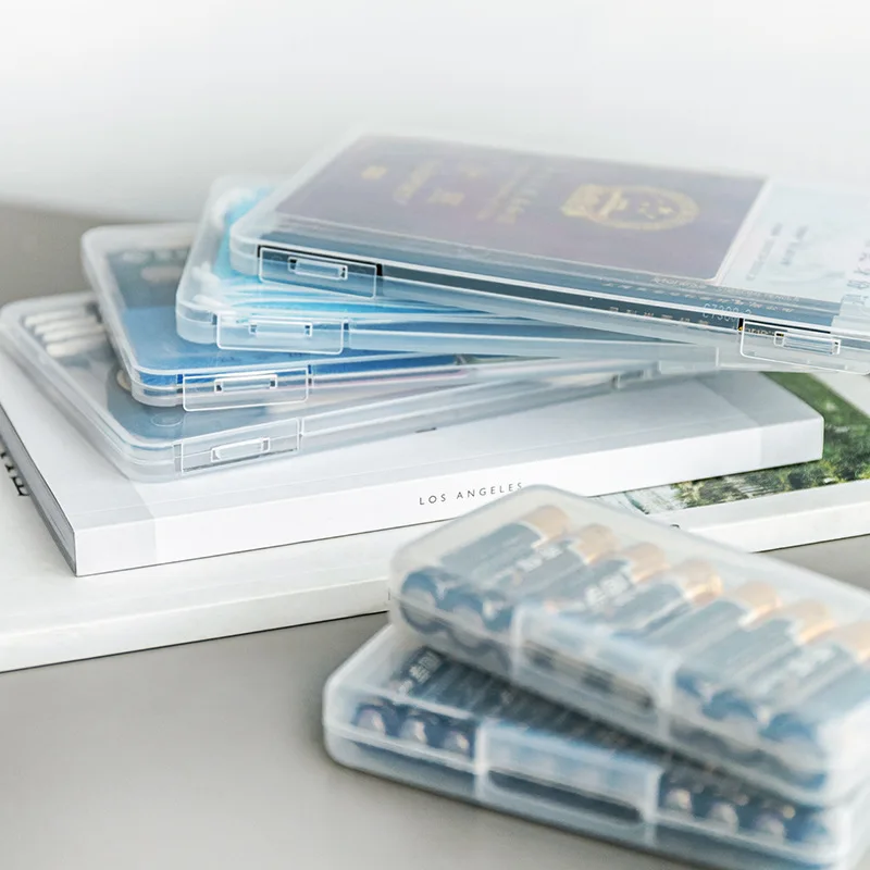 

Storage Box Household Articles for Daily Use Travel Small Objects Earrings Storage Battery Sorting Box Mask organizer