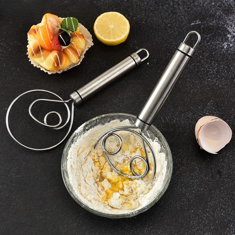 

Bread Dough Whisk Stainless Steel Dutch Bread Dough Whisk Professional Baking Tools Lightweight efficient and premium