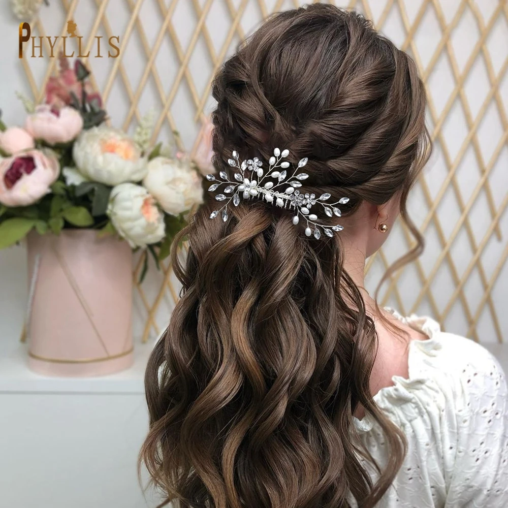 

A467 Handmade Crystal Headpiece Wedding Hair Comb Rhinestones Wedding Bridal Hair Vine 2022 Hot Sale Bride Tiara Women Headband