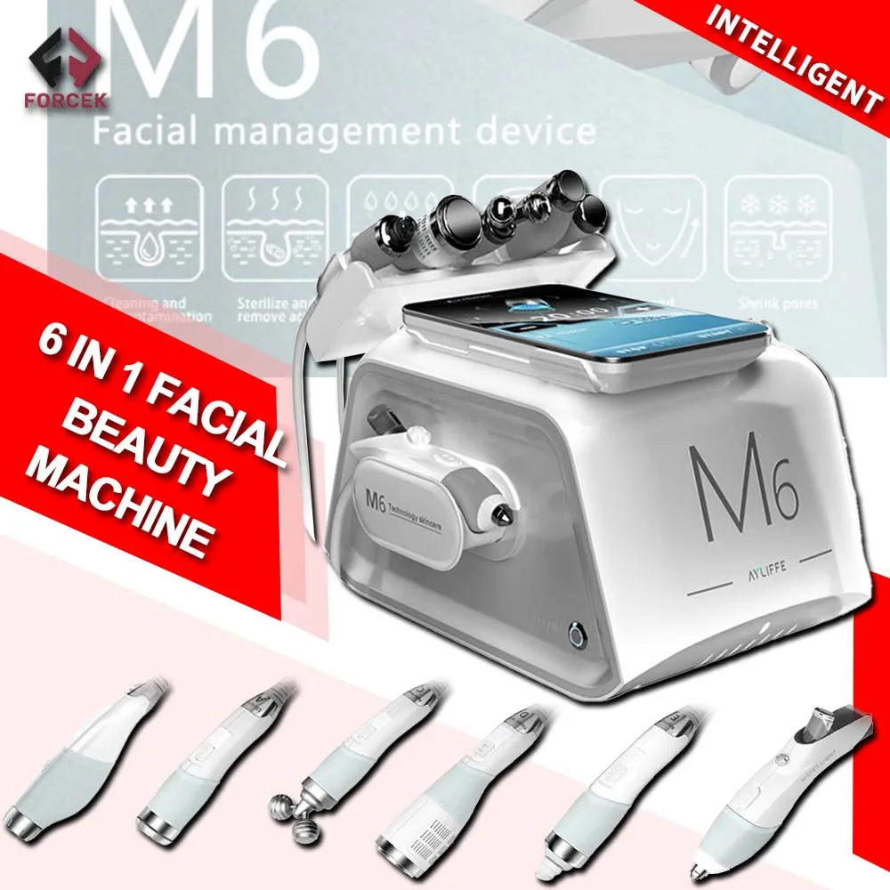 

Intelligent M6 In 1 Facial Hydra Eater Oxygen Micro Diamond Dermabrasion Hydrofacials Deep Cleaning Face Beauty Machine