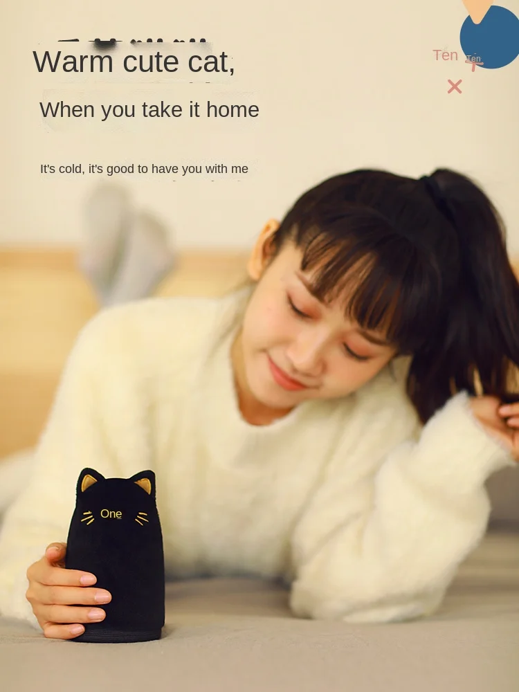 

Cat's Paw Explosion-Proof Hot Water Bag Hand Warmer Charging Cute Portable Heating Pad Hot-Water Bag Female Belly Compress