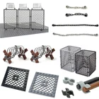 Военная база, строительный блок из колючей проволоки, городская Военная сцена, аксессуары, забор, изоляционная сетка, MOC, цепочка, кирпич, 30104 92338 4151