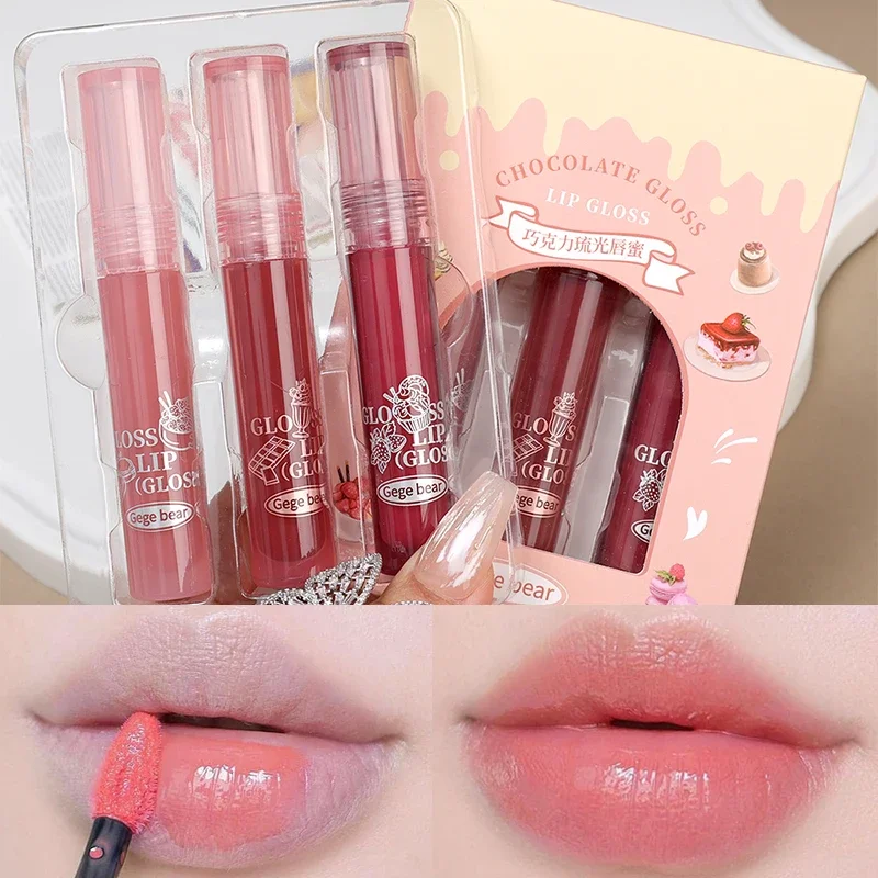 Зеркальная глазурь для губ с водным светом стойкая увлажненная желейная жидкая