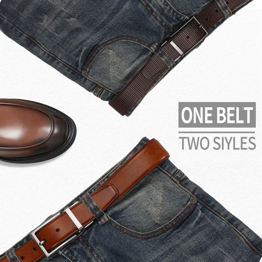 Мужской ремень Athosline из натуральной кожи 35 мм