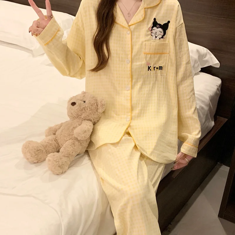 Пижамы Kulomie зимние брюки с длинными рукавами комплект из двух предметов чистого