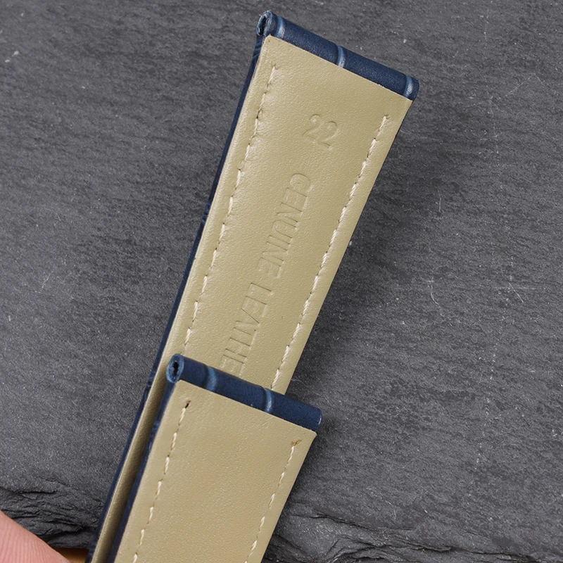 Ремешок из телячьей кожи для наручных часов аксессуары однотонная Пряжка черный